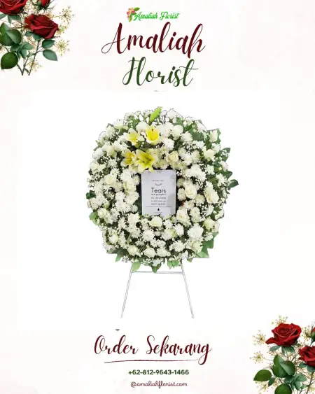 Krans Bunga Duka Tanah Datar